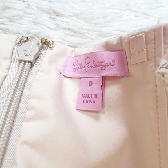 Lilly Pulitzer Remi Strapless Dress Blue Horizon Bay Stripe Silver Band Size 0 - Picture 8 of 10